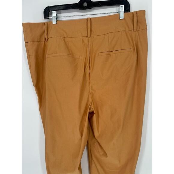 Lane Bryant Womens Straight Pants Size 20 Plus Tan Office Travel Pockets Stretch - Picture 3 of 8